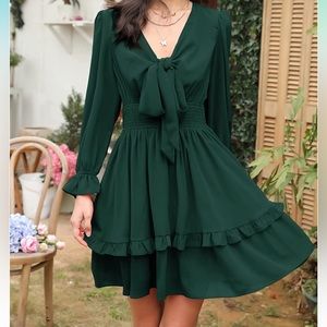 Long sleeve mini dress